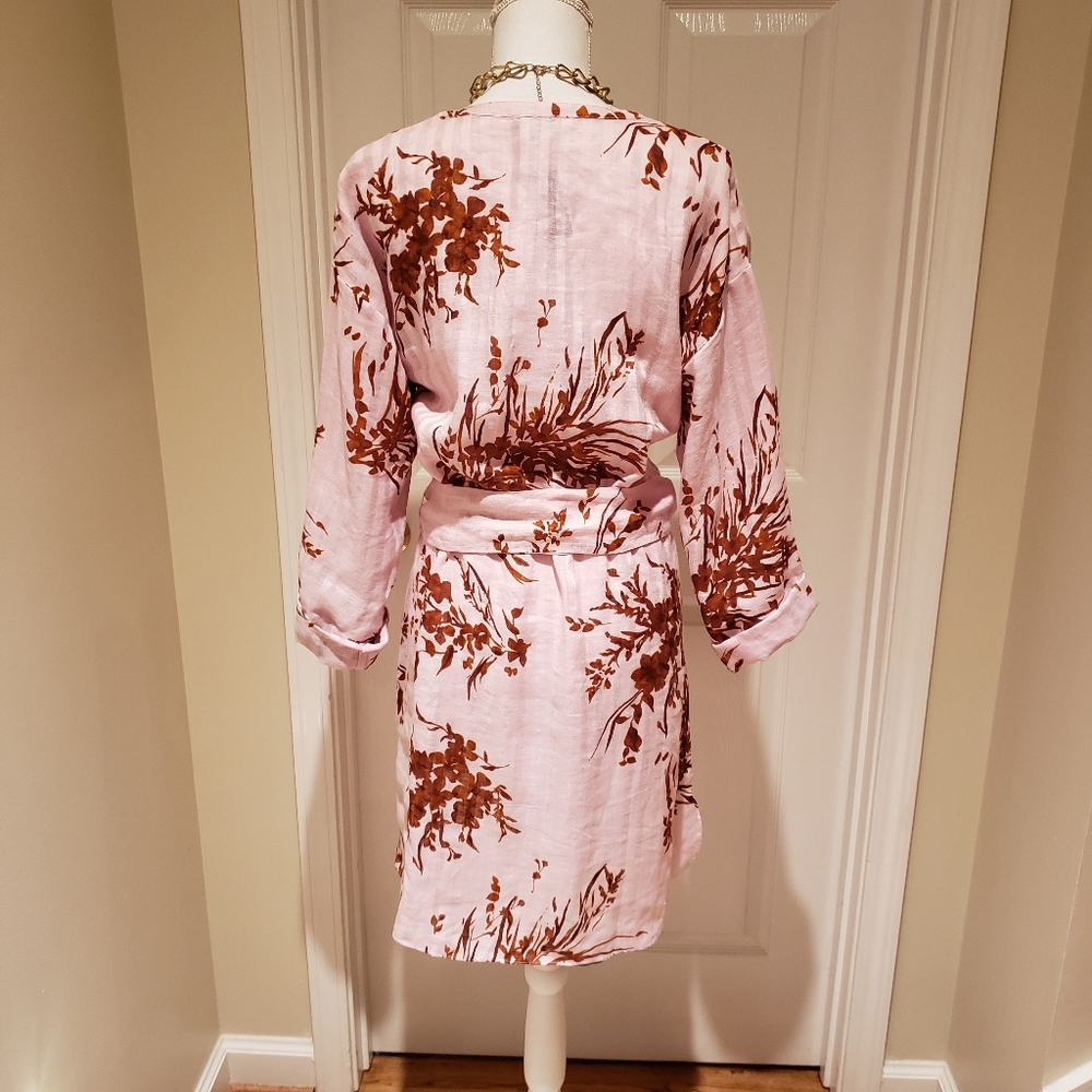 NWT, JOIE Floral Print Jacquard linen tunic dress - Picture 2 of 6